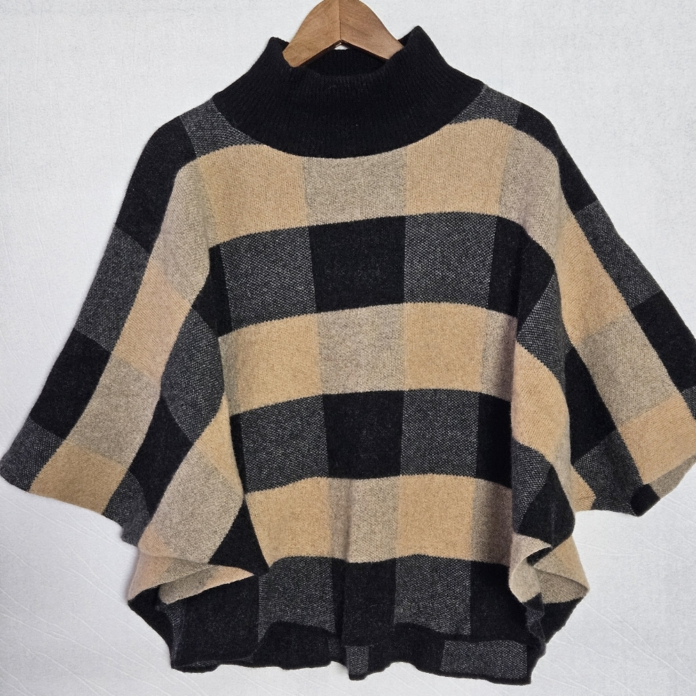 Note di Anita Italian Cashmere Sweater women’s one size Poncho Wool Blend Cape